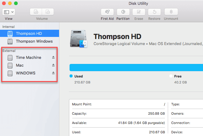 partition windows 10 drive for mac